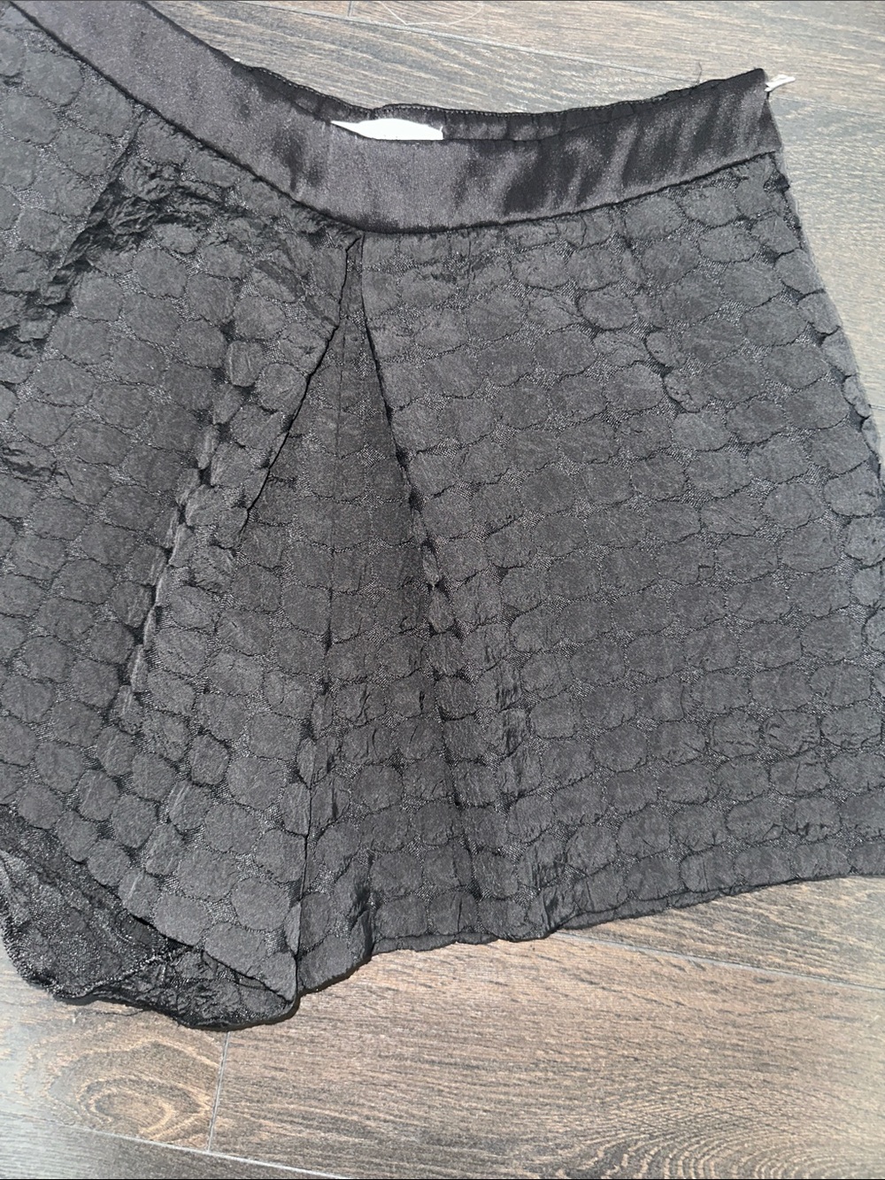 Sandro Paris Black Textured A-Line Skort